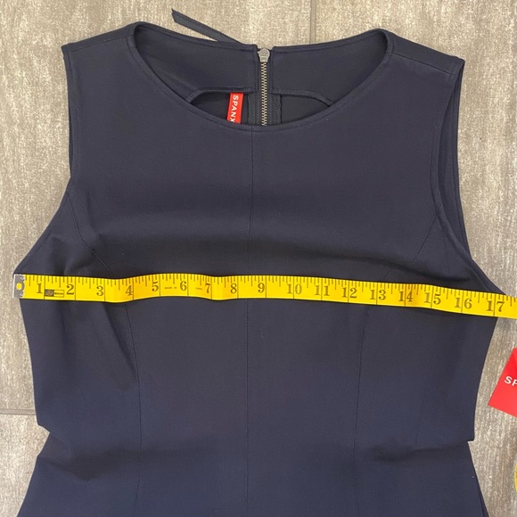 Spanx Sleeveless Fit and Flare Dress Navy - Picture 10 of 11
